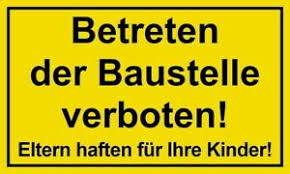 Baustellenschild